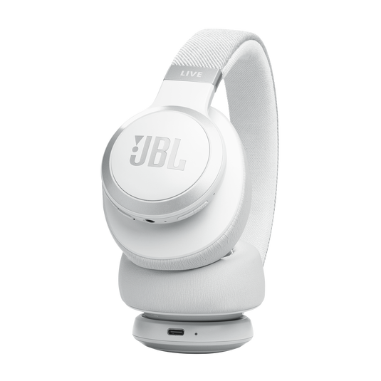 JBL Live 770NC - White - Wireless Over-Ear Headphones with True Adaptive Noise Cancelling - Detailshot 2 image number null